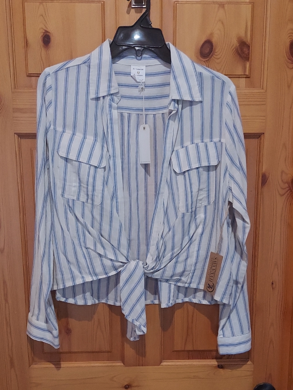 NWT Summer Tie Front Blouse By Together